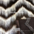 Three Tone Jacquard Wavy Pattern Synthetic Fur